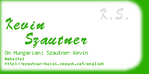 kevin szautner business card